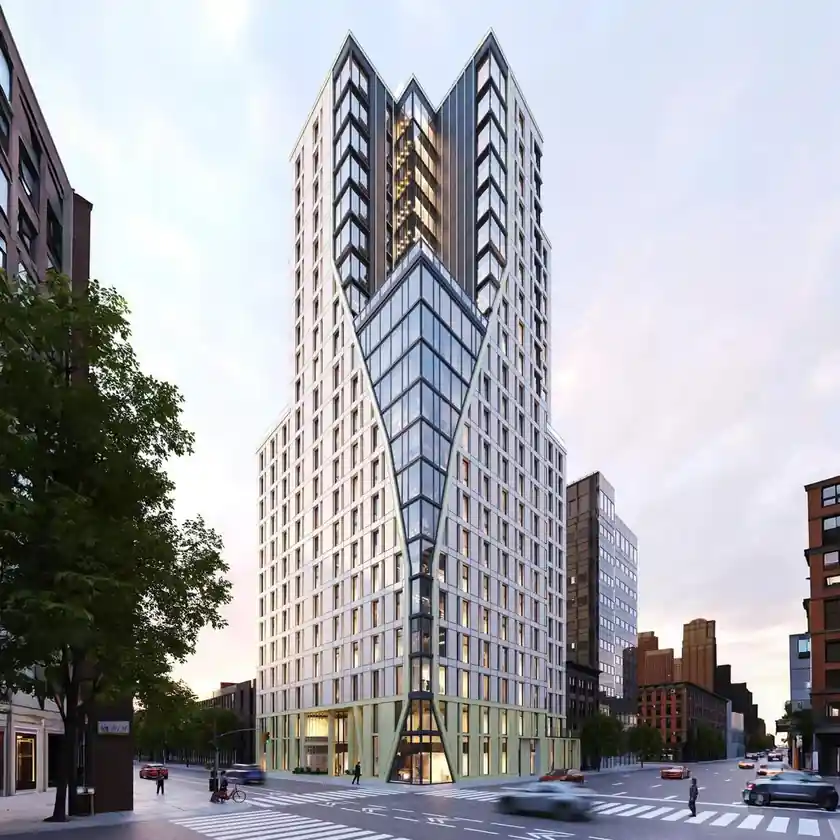 Architect’s rendering of 2201 Third Avenue, East Harlem: a 22-story tower
